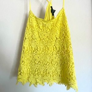 Forever 21 Yellow Lace Tank